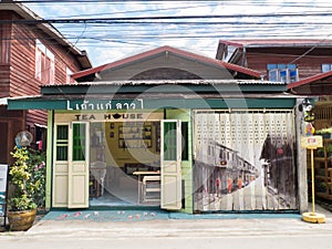 Vintage decoration of cafe at Chaing Khan.